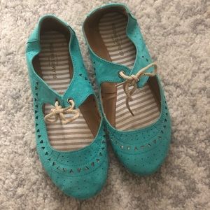 Mossimo Supply Co. teal flats